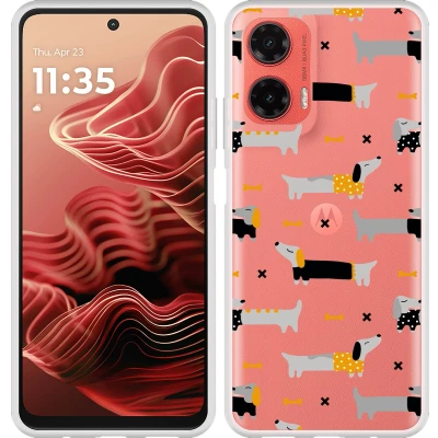 Afbeelding van Cazy Hoesje geschikt voor Motorola Moto G35 Siliconen Teckels