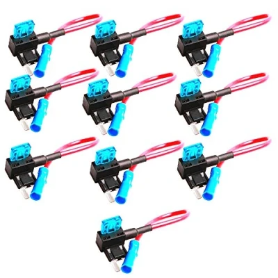 Afbeelding van Mintice 10 x 12V 24V Auto Vrachtwagen mini Platte Zekering Adapter Zekeringhouder voor Spanningsafvallen Zekeringen Autozekeringen