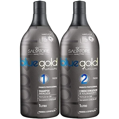 Afbeelding van Shampoo &amp; Conditioner Blue Gold Premium (Keratin) 1L