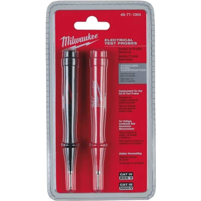 Afbeelding van MILWAUKEE 49771004 elektrische testsondes (max. 1000V/10Ah) koppen 125 mm lang