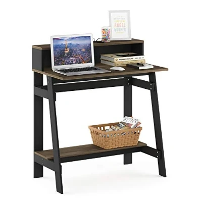 Afbeelding van Furinno Simplistic A frame computertafel, Columbia walnoot