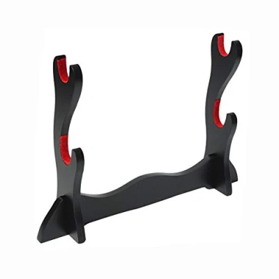 Afbeelding van GOONSDS Samurai Sword Katana Holder Stand Bracket Rack Display Black 2Tier