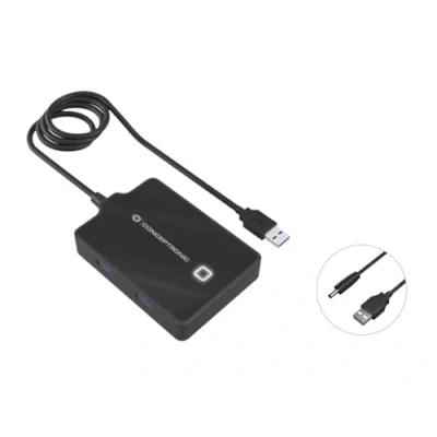 Afbeelding van Conceptronic HUBBIES11B interface hub USB 3.2 Gen 1 (3.1 1) Type A 5000 Mbit/s Zwart