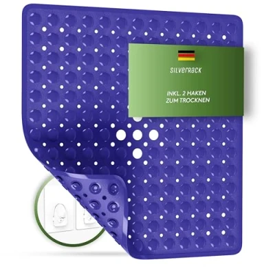 Afbeelding van SilverRack Douchemat, antislip, machinewasbaar en schimmelbestendig, 53 x cm, lila