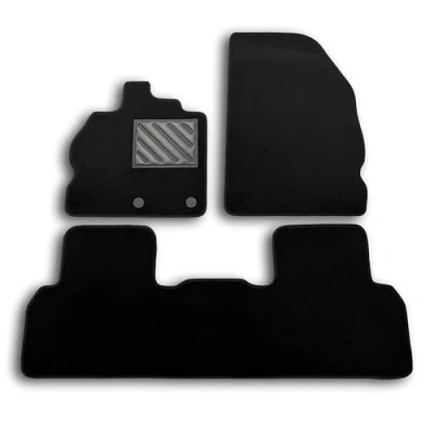 Afbeelding van Vloermatten Renault Scenic Grand III ook X Mod vanaf 2009 2016, precies passend, antislip, hakbeschermers van versterkt rubber, bevestigingsknoppen