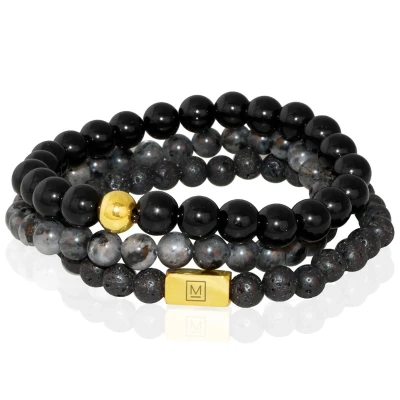Afbeelding van Memphis TRIO Kralenarmbanden set &quot;The Wolf&quot; 19cm
