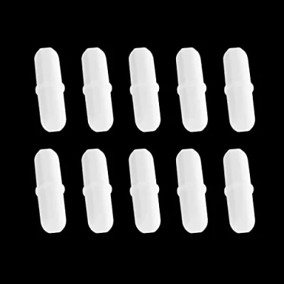 Afbeelding van SWANSOFT 10 magnetische roerstaafjes, witte laboratoriummagneetroerstaafjes, PTFE roerstaafjes (8 x 30 mm)