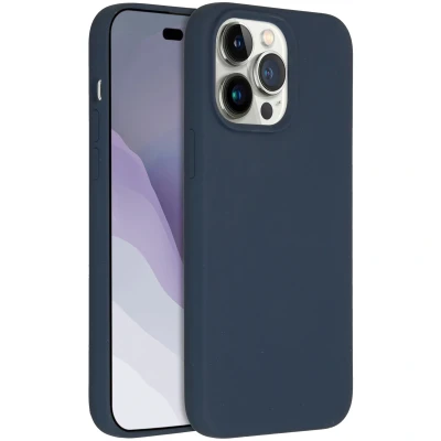 Afbeelding van Apple iPhone 14 Pro Max Hoesje Siliconen en TPU (zacht) Accezz Softcase/Backcover Donkerblauw Telefoonhoesje