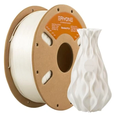 Afbeelding van ERYONE PLA filament 1,75 mm, voor 3D printer PLA, 0,03 1 kg/schaal, ivoorwit