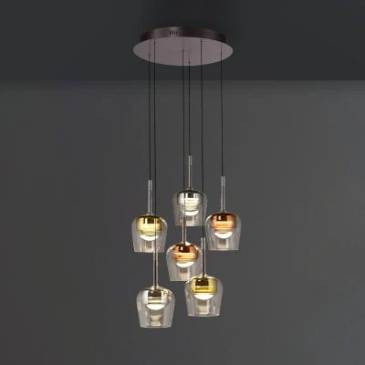 Afbeelding van Paul Neuhaus 6 lichts hanglamp Q Kon meerdere kleuren 2744 70