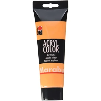 Afbeelding van Marabu 12010025013 Acryl Color oranje 225 ml, romige acrylverf op waterbasis, sneldrogend, lichtecht, waterbestendig, voor het aanbrengen met kwast en spons canvas, papier hout