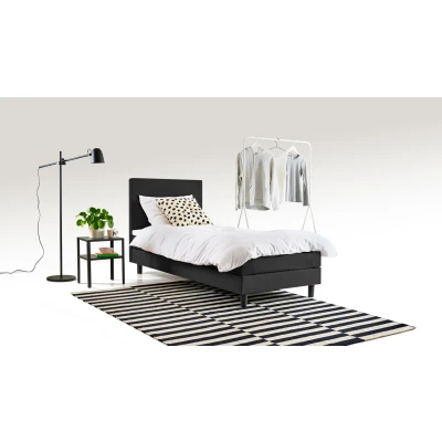 Afbeelding van Maxi Box Ambra vlak met gestoffeerd matras 90 x 200 cm dark grey