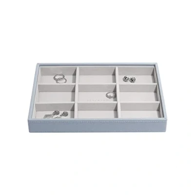 Afbeelding van Stackers Dusky Blue Classic Statement Oorbel Sieraden Laag