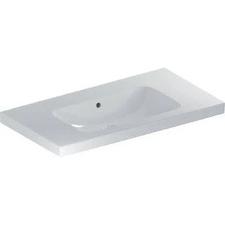 Afbeelding van Geberit iCon Light wastafel met aflegvlak wit (90 x 48 cm) zonder
