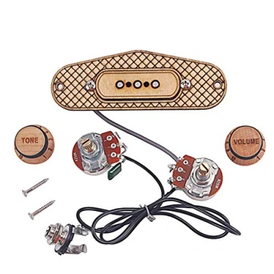 Afbeelding van Alnicov 3 snarige sigarenkistje gitaar pick up polige humbucker met volume en toon solderen niet nodig