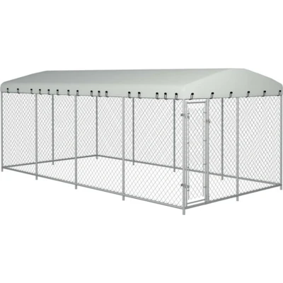 Afbeelding van vidaXL Hondenkennel voor buiten met dak 8x4x2,3 m