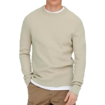 Afbeelding van Only &amp; Sons Onsphil CREW Trui, Heren, Maat: Large, Silver lining