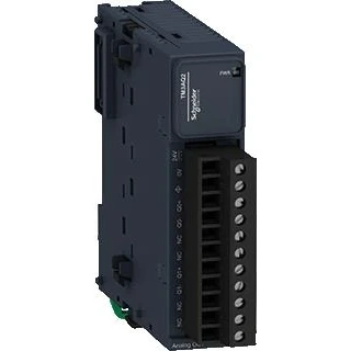 Afbeelding van Schneider electric modicon tm3 analoge i o module 2 output v 10 10vdc 0 20ma 4 schroefaan m221 m241 m251 tm3aq2