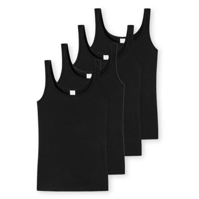 Afbeelding van Schiesser 4ER PACK Essentials Hemd, Dames, Maat: 38, Schwarz