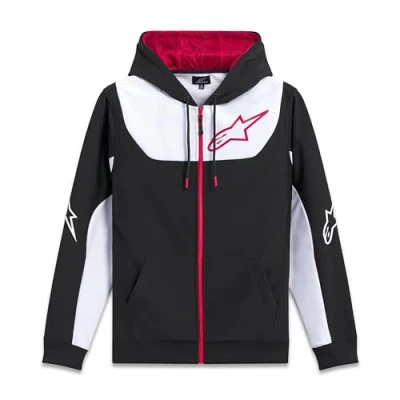 Afbeelding van Alpinestars Sessions V3 Hoodie Sweatshirt met capuchon voor heren, Zwart/Wit/Rood, XL, XL