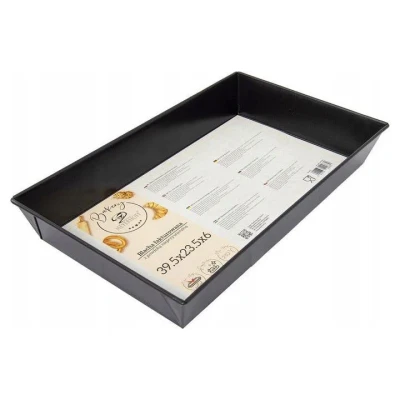 Afbeelding van Meyerhoff Bakery Rechthoekige Cake Bakvorm Non Stick Coating 39.5 x 23.5 6 cm Zwart