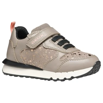 Afbeelding van Geox Fastics GIRL Sneakers laag voor kinderen, Maat: 24, Dark beige Imitatieleer/ textiel