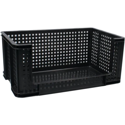 Afbeelding van REALLY USEFUL BOX Extra sterke Voorkant krat / mandje 64 Liter, 710 x 440 310 mm zwart