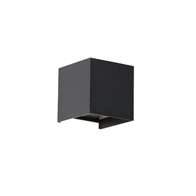 Afbeelding van QAZQA Buiten wandlamp zwart incl. LED 2 lichts IP54 Edwin