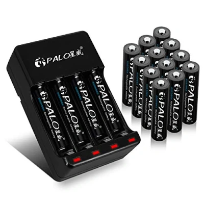 Afbeelding van CITYORK AAA 300mAh oplaadbare batterijen (16 stuks) en NI MH AA &amp; batterijlader met USB kabel