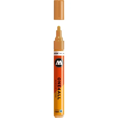 Afbeelding van Molotow ONE4ALL 4mm Acryl Marker Lichtbruin Geschikt voor vele oppervlaktes zoals canvas, hout, steen, keramiek, plastic, glas, papier, leer...