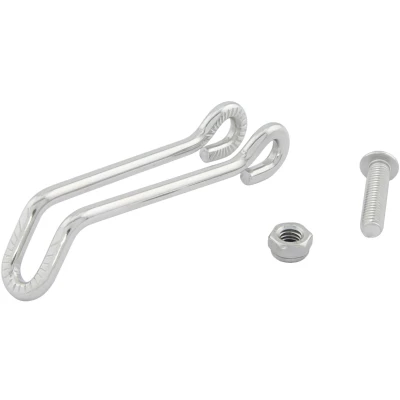 Afbeelding van Busch &amp; Muller Koplamphaak zilver RVS lang 60/18mm