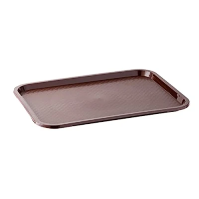 Afbeelding van APS Fast Food dienblad, breukvast en vaatwasmachinebestendig Made in Germany, 53 x 32,5 cm, hoogte 2 cm (GN 1/1), bruin