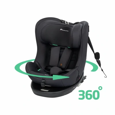 Afbeelding van Bebeconfort Athena 360 i Size Autostoeltje Mineral Black Vanaf de geboorte tot ca. 12 jaar