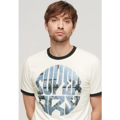 Afbeelding van Superdry Photographic LOGO Tshirt print, Heren, Maat: XXL, Winter white