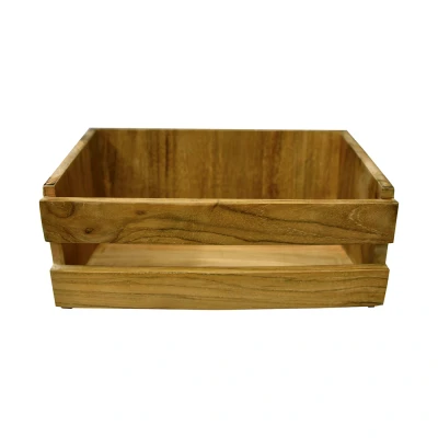 Afbeelding van Teak Opbergrek Medium 29,5x14x15cm