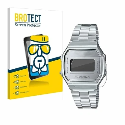 Afbeelding van BROTECT Glas Screen Protector voor Casio A168WEM 7EF Schermbeschermer [9H Hardheid, Beschermglas Folie niet Gehard Glas]
