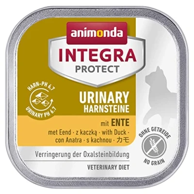 Afbeelding van Animonda Integra Protect Urinary Oxalstein natvoer voor katten, dieetvoer katten met urinestenen, eend, 16 x 100 g