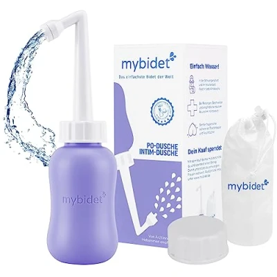 Afbeelding van NEW Premium MYBIDET 3.0 Po douche intieme beschikbaar bij DM drogisterijmarkt en Rossmann incl. accessoires reiszak deksel, gemakkelijker te drukken, in het kraambed