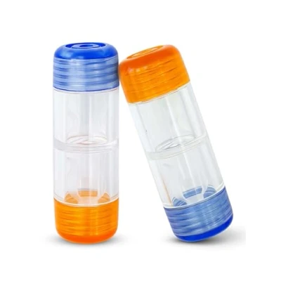 Afbeelding van SPORTS WORLD VISION Contactlenskoffers voor harde lenzen Stijve gasdoorlatende RGP 2 stuks, Meerkleurig, Count (Pack of 1), Compact