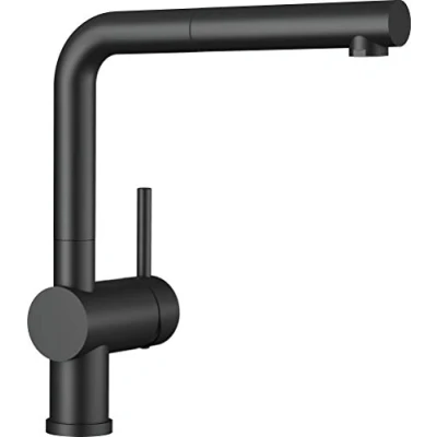 Afbeelding van Blanco Linus S Keukenkraan mat zwart met uittrekbare uitloop 525807