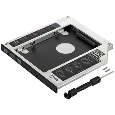 Afbeelding van Poppstar Frame voor 2,5&quot; SSD HDD Harde Schijf (7mm, 9,5mm) in 9,5 mm SATA 3 CD/DVD Sleuf (Notebook, Laptop, etc.), Hard Disk Upgrade Set