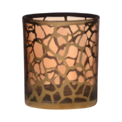 Afbeelding van Bellatio design Waxinelichthouder giraffe goudkleurig 10 cm