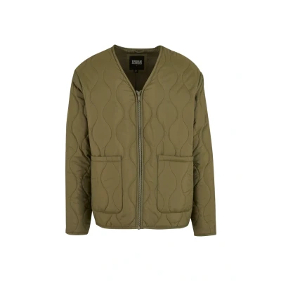 Afbeelding van Urban Classics gewatteerde jas voor heren, overgangsjas, losse pasvorm, maten S 5XL, olijfgroen, XL