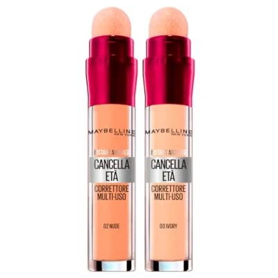 Afbeelding van Maybelline New York Instant Anti Age Liquid Concealer met Goji Bes en Haloxyl Kleuren 00 Ivory 02 Nude 2 Gezichtscorrectoren