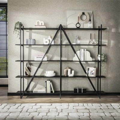 Afbeelding van Hoyz Collection Wandrek 220cm XL 5 Laags Piega Grijs