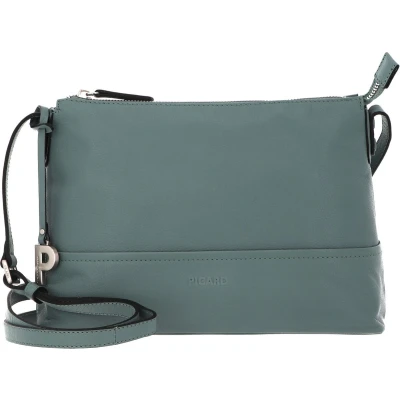Afbeelding van PICARD Leren Schoudertas Legere Eco Crossbody Bag Palm Leaf Groene