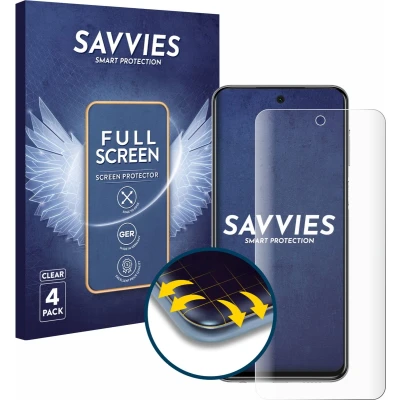 Afbeelding van Savvies Screenprotector voor Xiaomi Redmi Note 9 Pro Folie Beschermfolie transparant volledig dekking (4 Stuks)