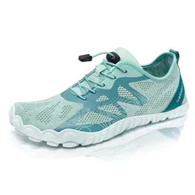 Afbeelding van IceUnicorn Blotevoetenschoenen voor dames en heren, trailschoenen, fitnessschoenen, gebreid, minimalistisch, brede teenbox, A mintgroen, 36 EU