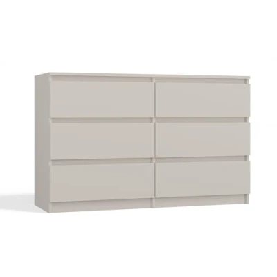 Afbeelding van CDF Commode Malwa M6 120 Kleur: Kasjmier (beige) Kast voor documenten, kleinigheden Ideaal woonkamer, slaapkamer, kinderkamer, tienerkamer en kantoor 6 ruime laden