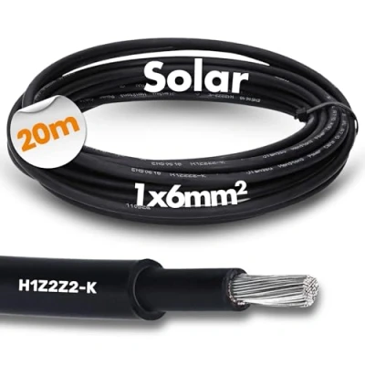 Afbeelding van LappKabel Bund Solarkabel 6mm² Lapp H1Z2Z2 K 1X6 WH/BK, Schwarz